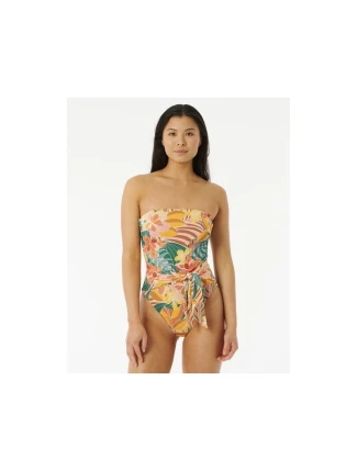 RIP CURL Brazílske jednodielne plavky zeleno žlté