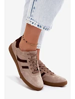 Dámske kožené semišové tenisky Zazoo N1176S2 Dark Beige Dámske kožené semišové tenisky Zazoo N1176S2 Dark Beige