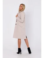 M758 Kabát na gombíky - béžový