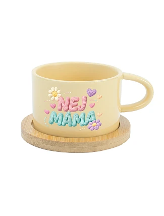 NEJ MÁMA - žlutý hrníček makronka 200 ml