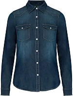 Kariban K 518 Džínsová blúzka s dlhými rukávmi 20.K518 blue jean Kariban K 518 Džínsová blúzka s dlhými rukávmi 20.K518 blue jean