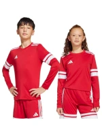 Detské červeno-biele tričko s dlhým rukávom adidas Squadra 25 JJ0041