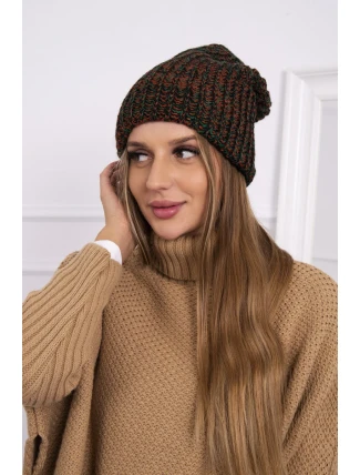 Dámska čiapka Delia K260 červená+tmavo zelená Dámska čiapka Delia K260 červená+tmavo zelená