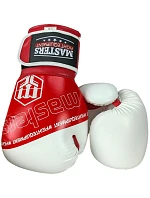 RPU-FOLK 12 oz biele a červené boxerské rukavice