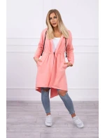 Sukňa s dlhším chrbtom marhuľová