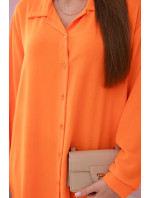 Dlhé tričko s viskózou oranžové