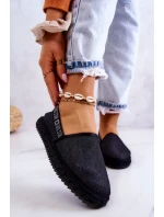 Materiałowe Espadryle Wsuwane Big Star JJ274878 Czarne