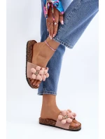 Klapki Damskie Z Ozdobami Różowe Bunlia