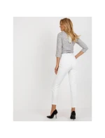 Klasické textilné nohavice Giulia v farbe ecru s dĺžkou po členky (DHJ-SP-12787.21X)