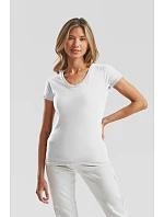 Fruit of the Loom Lady-Fit Iconic 150 V-Neck T Dámske tričko s výstrihom do V 16.1444 biele Fruit of the Loom Lady-Fit Iconic 150 V-Neck T Dámske tričko s výstrihom do V 16.1444 biele