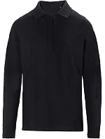 NEOBLU Owen LSL Men Pánske polo s dlhým rukávom z hrubého piqué 24.4396 deep black
