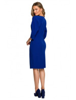 S324 Puzdrové šaty s netopierími rukávmi - kráľovská modrá