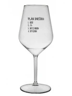 PLÁN DNEŠKA - VSTÁT - čirá nerozbitná sklenice na víno 470 ml