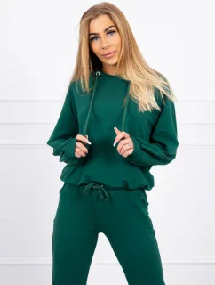 Zelená mikina s kapucňou