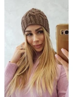 Fleecová čiapka Waleria K307 cappuccino