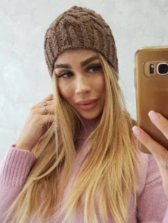 Fleecová čiapka Waleria K307 cappuccino