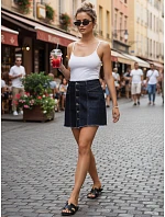 Dámska modrá sukňa-šortky FashionStreet SY0528