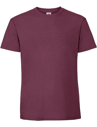 Fruit of the Loom Iconic 195 T Pánske tričko z hrubého materiálu 16.1422 bordová