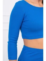 Súprava blúzky a sukne nevädze modrá