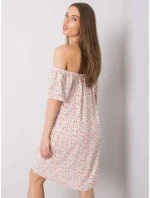 Šaty D73771M30145G bielej a červenej