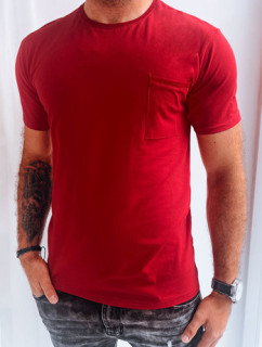 Hladké pánske tričko červené Dstreet RX5285