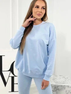 Bavlnená mikina + legíny 9454 modrá - Kesi