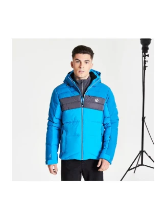 Pánska zimná bunda DMP464 tyrkysovo-tmavomodrá - DARE2B Pánska zimná bunda DMP464 tyrkysovo-tmavomodrá - DARE2B