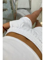 Bavlnená súprava so šortkami biela