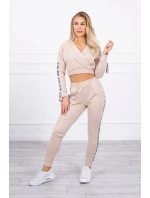 Súprava s ozdobnými stuhami béžová