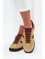 Zamszowe Niskie Sneakersy Damskie Big Star SS274680 HI-POLY SYSTEM Limonkowe