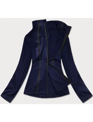 Tmavomodrá dámska mikina s nízkym stojačikom (HH020-04)