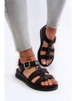 Pachnące Gładkie Sandały Damskie ZAXY NN285007 Czarne