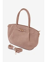 Shopper taška z imitace semiše Béžová Nellia