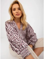 Dámska košeľa LK KS 509017 1.97 biela a ružová - FPrice