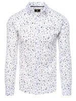 Pánska biela košeľa FashionStreet DX2435 Pánska biela košeľa FashionStreet DX2435