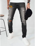 Pánske tmavosivé džínsové nohavice FashionStreet UX4150 Pánske tmavosivé džínsové nohavice FashionStreet UX4150
