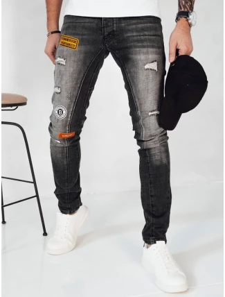 Pánske tmavosivé džínsové nohavice FashionStreet UX4150 Pánske tmavosivé džínsové nohavice FashionStreet UX4150