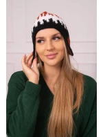Dámska čiapka Nikol K405 červená+biela+čierna