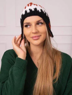 Dámska čiapka Nikol K405 červená+biela+čierna
