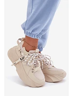 Dámske kožené tenisky GOE TT2N4012 Beige Dámske kožené tenisky GOE TT2N4012 Beige