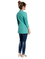 B030 Pletená bunda bez goliera - zelená B030 Pletená bunda bez goliera - zelená