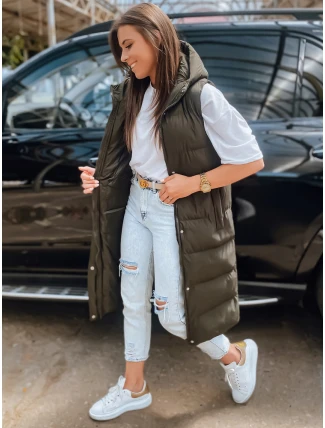 Dámska prešívaná vesta ELLA zelená FashionStreet TY3032