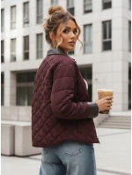 Dámska prechodná prešívaná bunda bordová FashionStreet TY5620