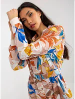 Dámske šaty EM SK 003U 1.07 Brown-beige mix - FPrice