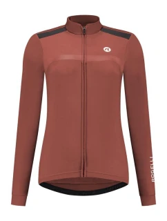 Rogelli dámsky dres s dlhým rukávom MONO brown M