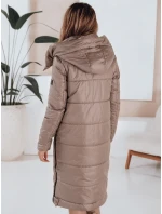Dámska prechodná bunda ORVITA prešívaná s kapucňou tmavo béžová FashionStreet TY5027 Dámska prechodná bunda ORVITA prešívaná s kapucňou tmavo béžová FashionStreet TY5027