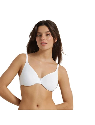 Dámska podprsenka s kosticami DIM INVISIBLE UNDERWIRE FULL CUP BRA - DIM - biela