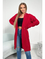 Kockovaný sveter v červenej väzbe