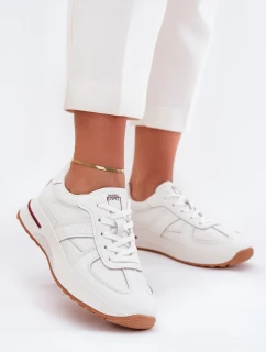 Skórzane Damskie Buty Sportowe Sneakersy Daniel Lopez Just Dare SS2D4042 Białe