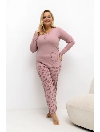Pohodlné pyžamo pre plnoštíhly model 221193 Forever Pink